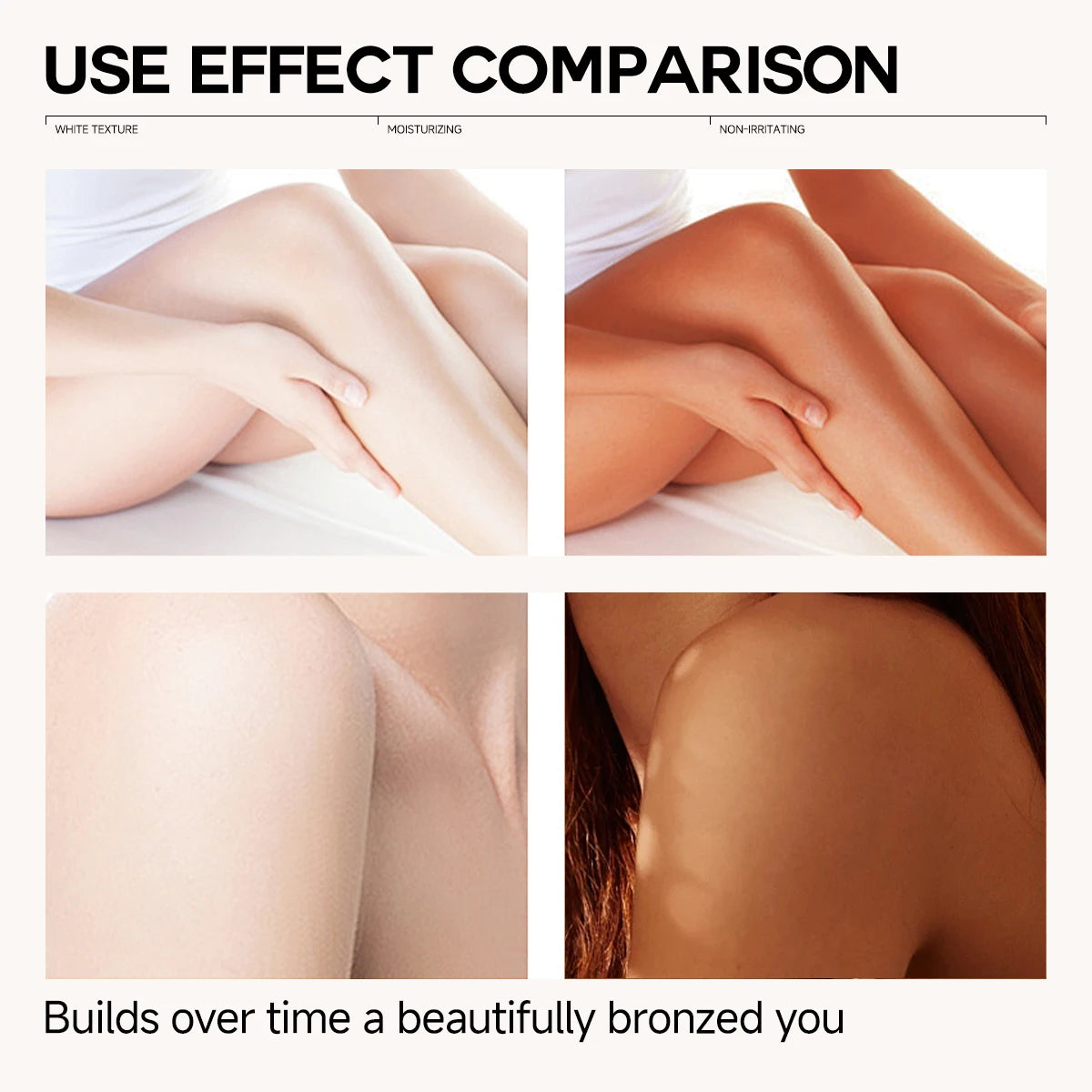Lotion can be used on all parts of the face and body to hydrate and moisturize. faster and deeper tanning effects