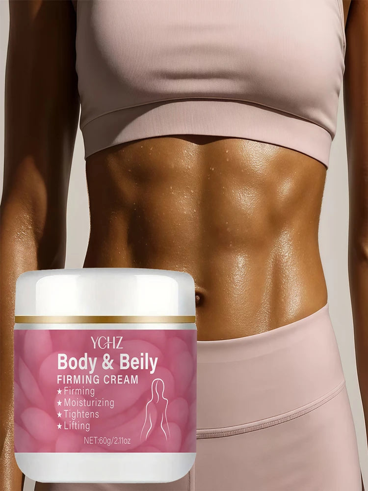 Abdominal Cream |   Rich in Collagen and Hyaluronic Acid, Moisturizing and Nourishing, Used for Firming and Smoothing Light Beige Skin, Light Beige Firming Cream for the Body 2.11 Oz/60G.