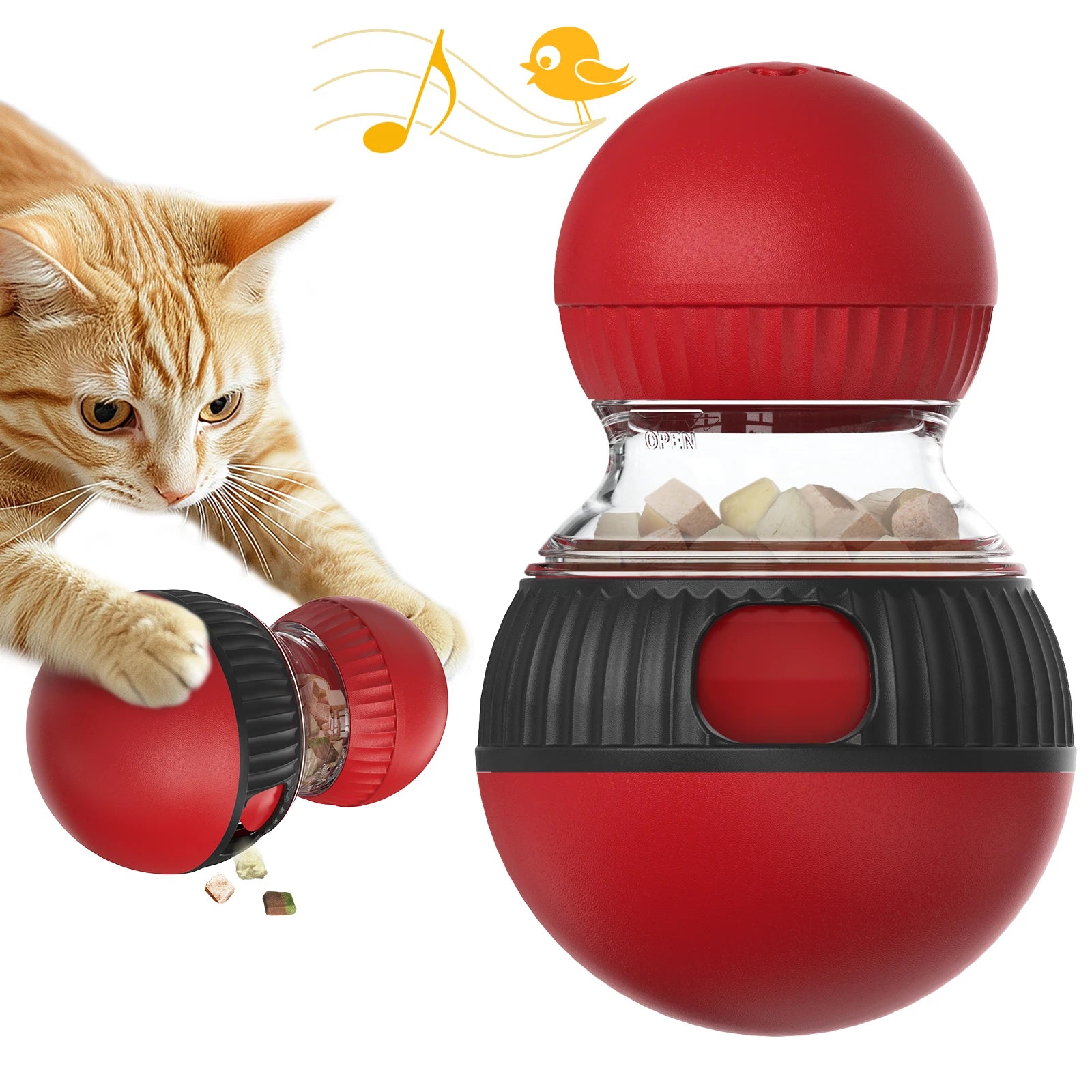 Squeaky Puzzle Feeder for Slow Feeding & Anxiety Relief, Food-Grade ABS