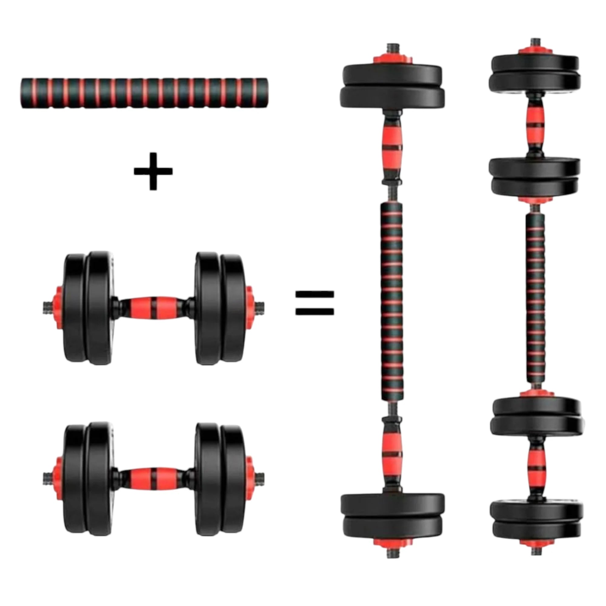 Adjustable Dumbbells 2 in 1 Set by Mikomika, weights 10-30KG