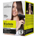 Brazilian Keratin Straightening Kit - Be Natural, a formaldehyde-free treatment with Hyaluronic Acid and Keratin, for all hair types, providing smoothness, hydration, and frizz control, lasting up to 12 weeks.