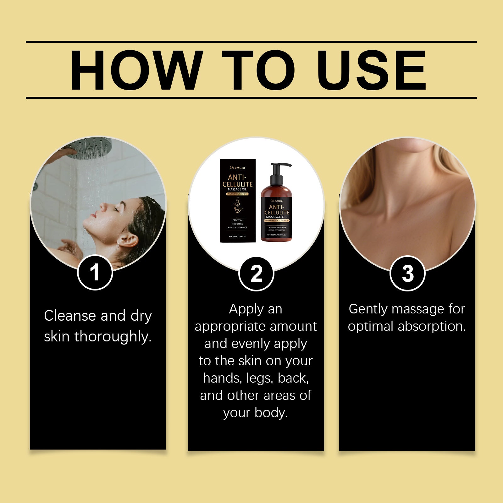 Oil Anti Cellulite Improve Sagging Tightening Nourishing Dry Skin Brightening Body Hydrating Massage Essential Oil