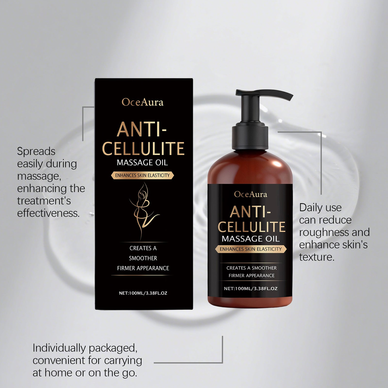 Oil Anti Cellulite Improve Sagging Tightening Nourishing Dry Skin Brightening Body Hydrating Massage Essential Oil