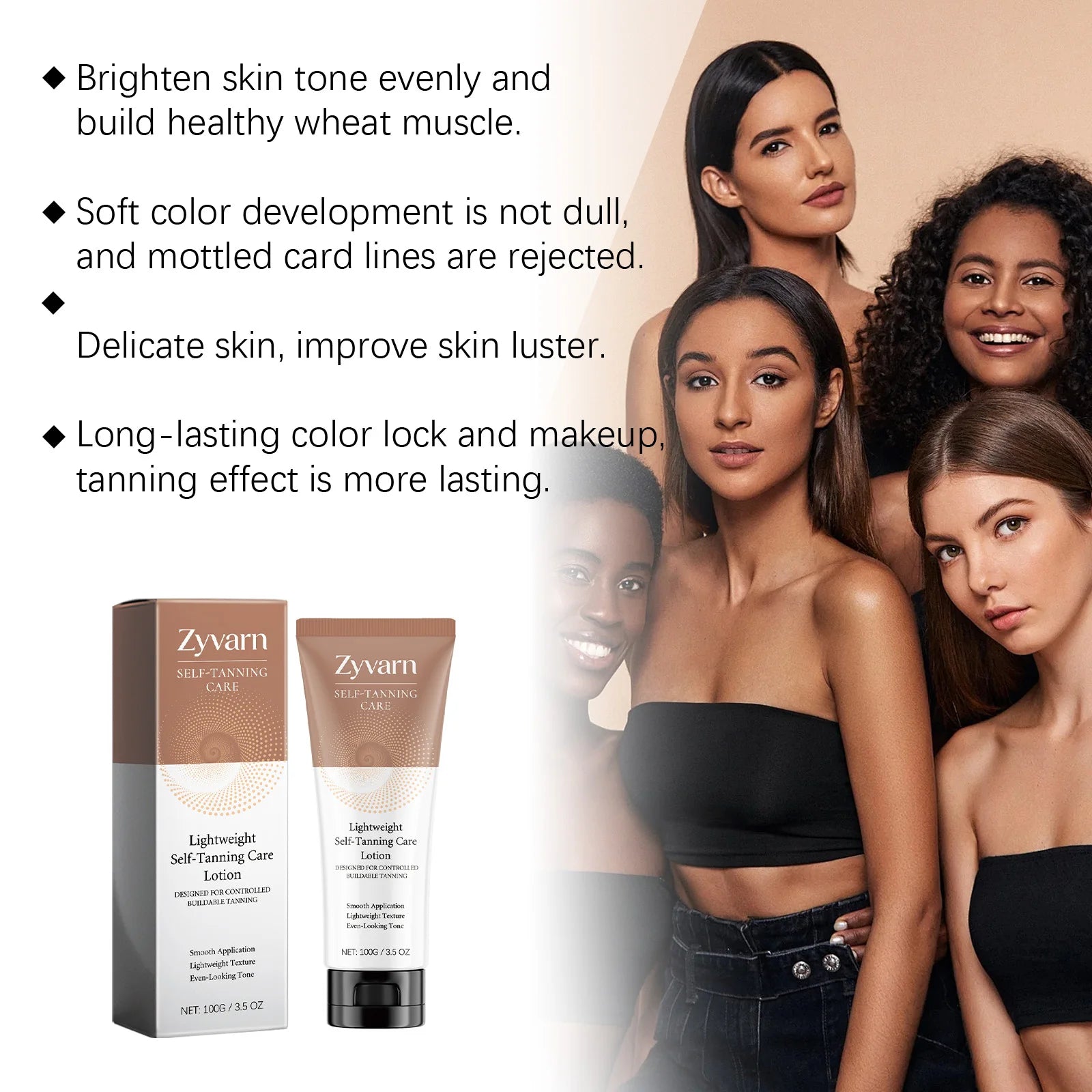 Self Tanner Lotion Natural Glow Sun Kissed Bronzer Buildable Color Streak Free Hydrating Cream Fast Dry Body Tan Fades Evenly