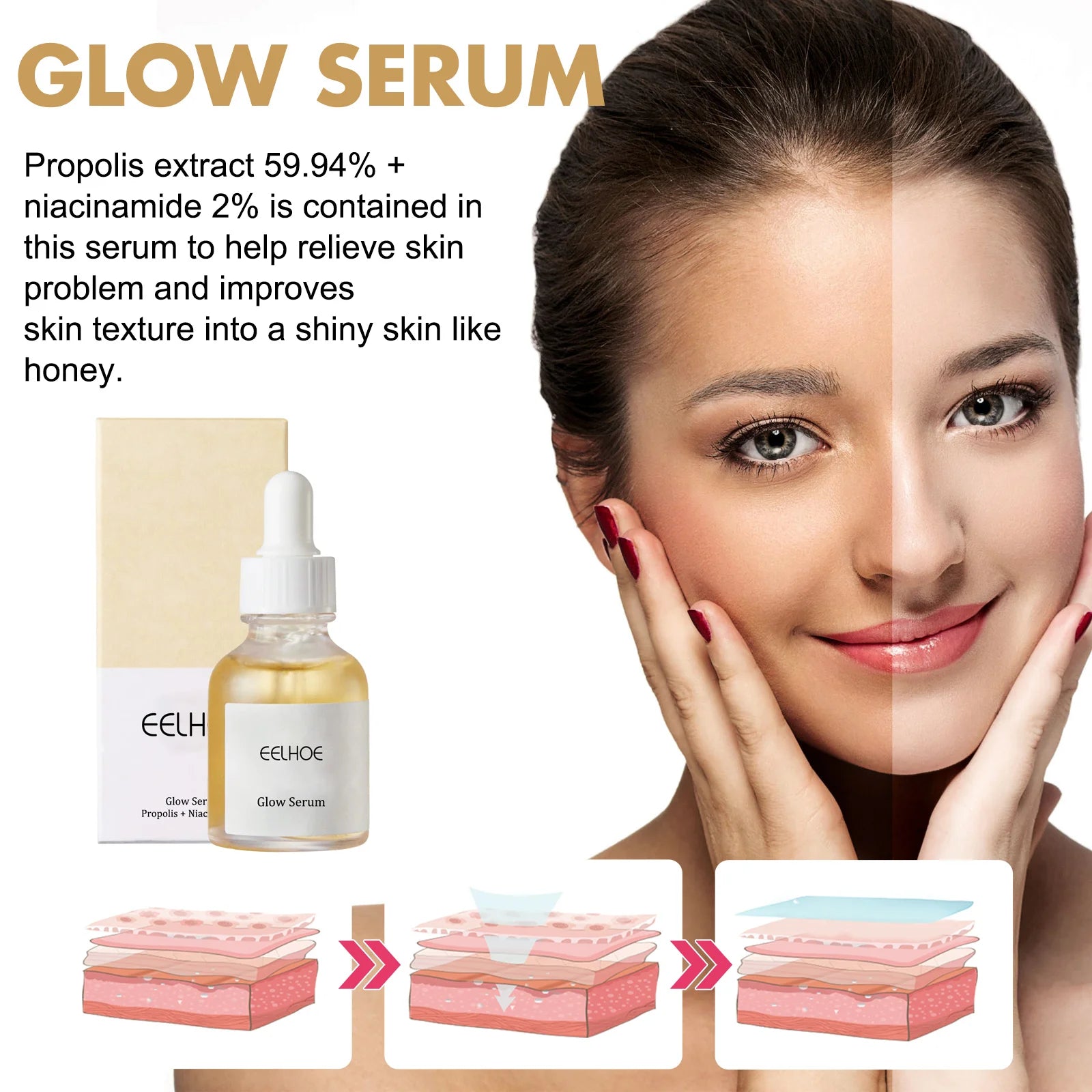 Hydrating Facial Soothing Moisturizer Lighten Acne Marks Whitening Facial Essence