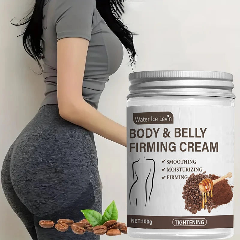 Firming Cream Contains Caffeine and Coconut Oil, Rich in Vitamin E, Fragrance-Free, Tightens and Lifts the Abdomen, Thighs, Buttocks, Arms, All Skin Types, Hypoallergenic, Whitening Effect