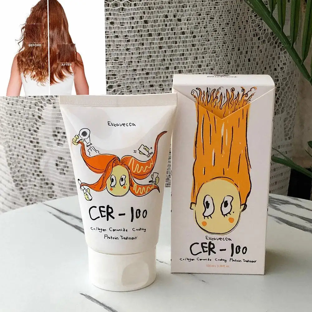 Collagen Hair Treatment Mask Natural Ingredient Korean Hair Care Preventing Hair Breakage Improving Frizz Hair Mask