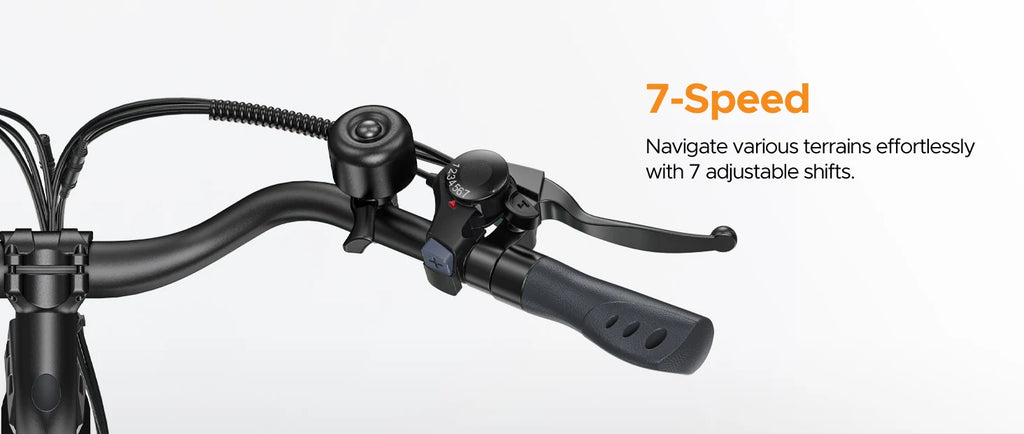 "Electric Bike for Comuting, 120km Range, 250W, 36V 13Ah Battery, Speed 25 km/h, 7 Gears, Disc Brakes E-bike