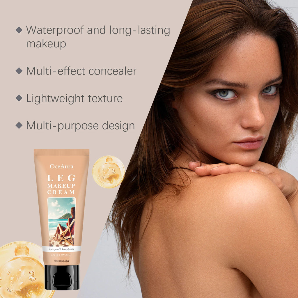 Instant Body Bronzer Foundation Makeup Cream Sun-Kissed Glow Bronzing Tint with Hyaluronic Acid Blurring Body Luminizer 100ml
