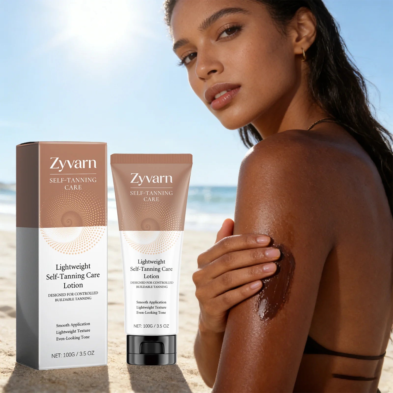 Self Tanner Lotion Natural Glow Sun Kissed Bronzer Buildable Color Streak Free Hydrating Cream Fast Dry Body Tan Fades Evenly