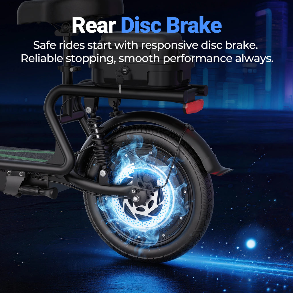 Electric Scooter 48V 22.5Ah Battery 14 Inch Tire Foldable Commuter E Scooter with Storage Box 22MPH Speed 40 Miles