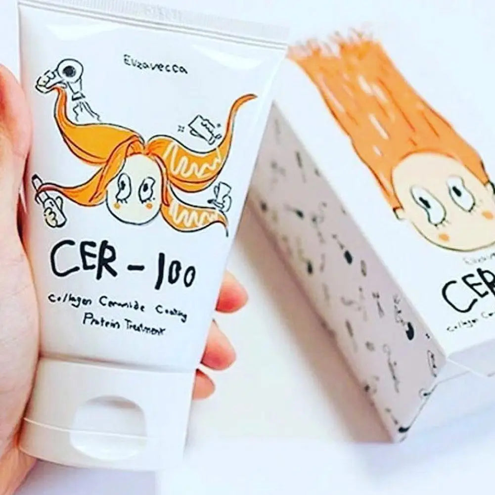 Collagen Hair Treatment Mask Natural Ingredient Korean Hair Care Preventing Hair Breakage Improving Frizz Hair Mask