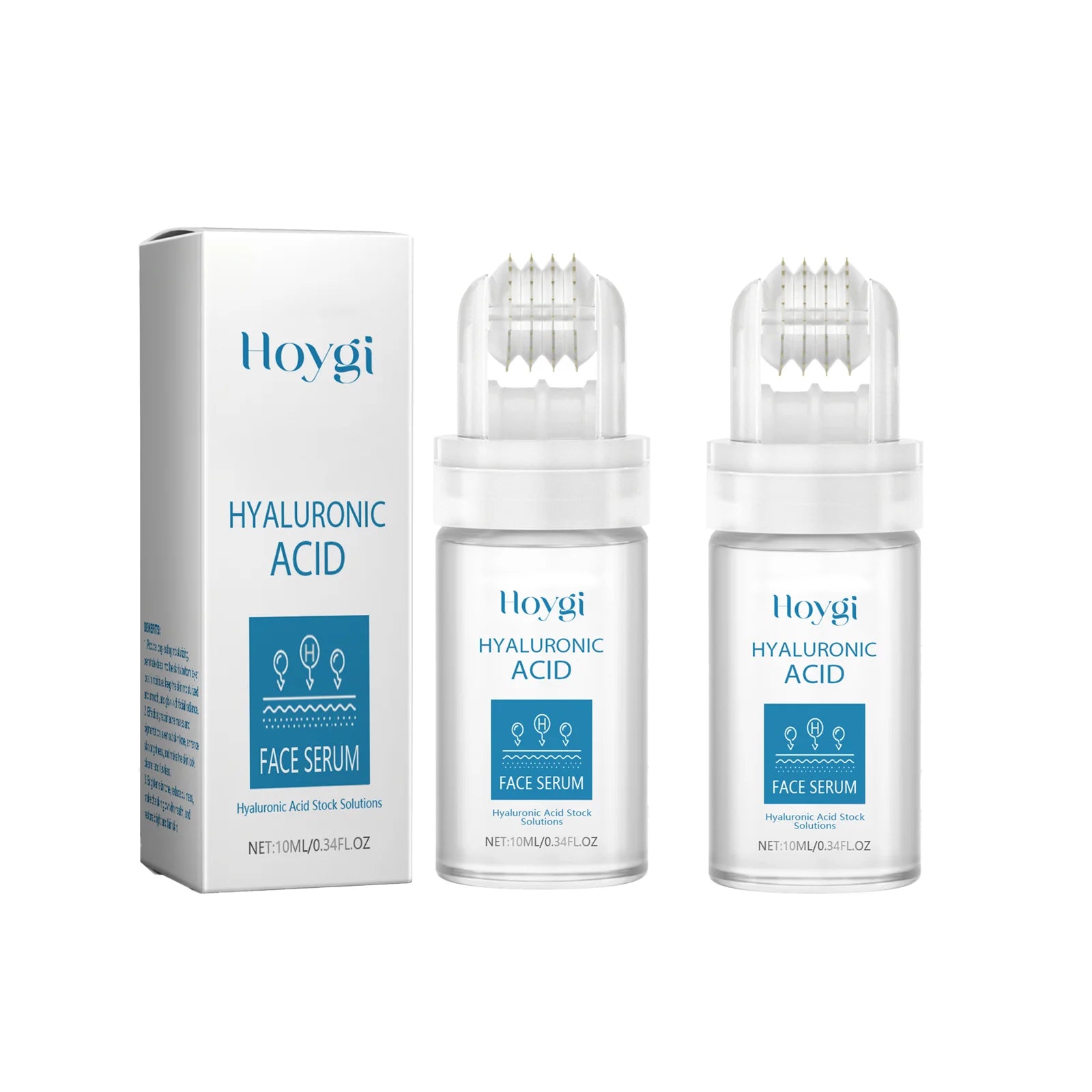 0.25mm Micro Needle Essence Hyaluronic Acid Microneedle Roller Facial Hydrating Brightening Pore Refining Beauty Skin Care Serum