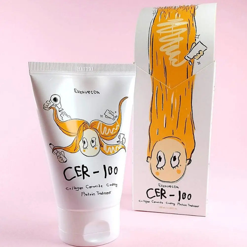 Collagen Hair Treatment Mask Natural Ingredient Korean Hair Care Preventing Hair Breakage Improving Frizz Hair Mask