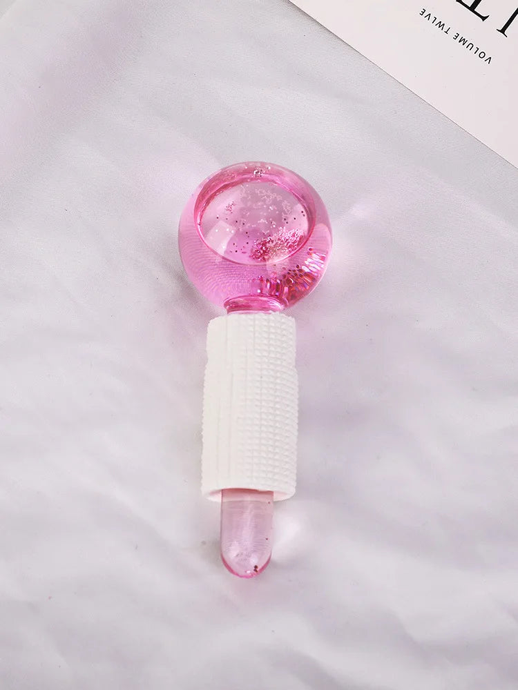 2PCS/Beauty Crystal Ball Facial Cooling Ice Globes Water Wave Face and Eye Massage Skin Care