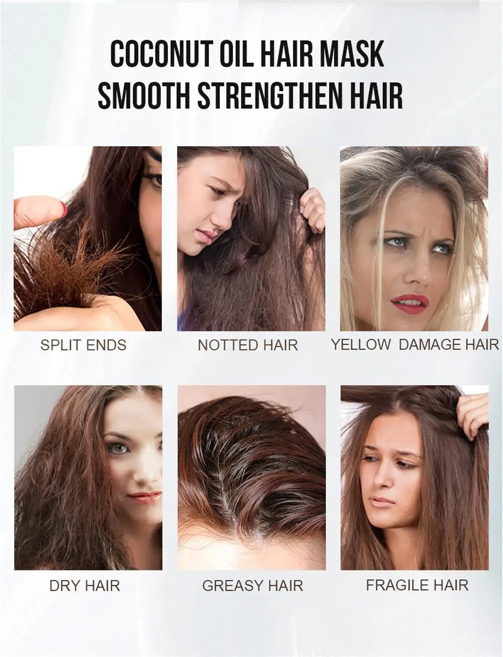 5 Seconds Repair Damaged Frizzy Hair Soft Smooth Shiny Nutrition Deep Moisturize Nourishing Hair Care