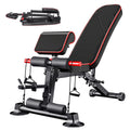 Adjustable Workout Weight Bench Full Body Exercise Dumbbell Bench with Resistance Band Lifting Sit-Ups Gym Workouts Weight Bench
