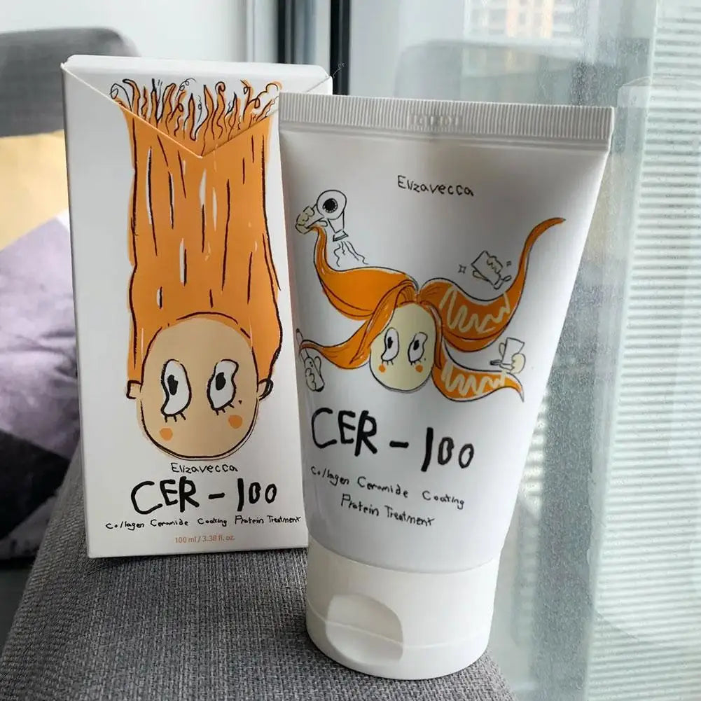 Collagen Hair Treatment Mask Natural Ingredient Korean Hair Care Preventing Hair Breakage Improving Frizz Hair Mask
