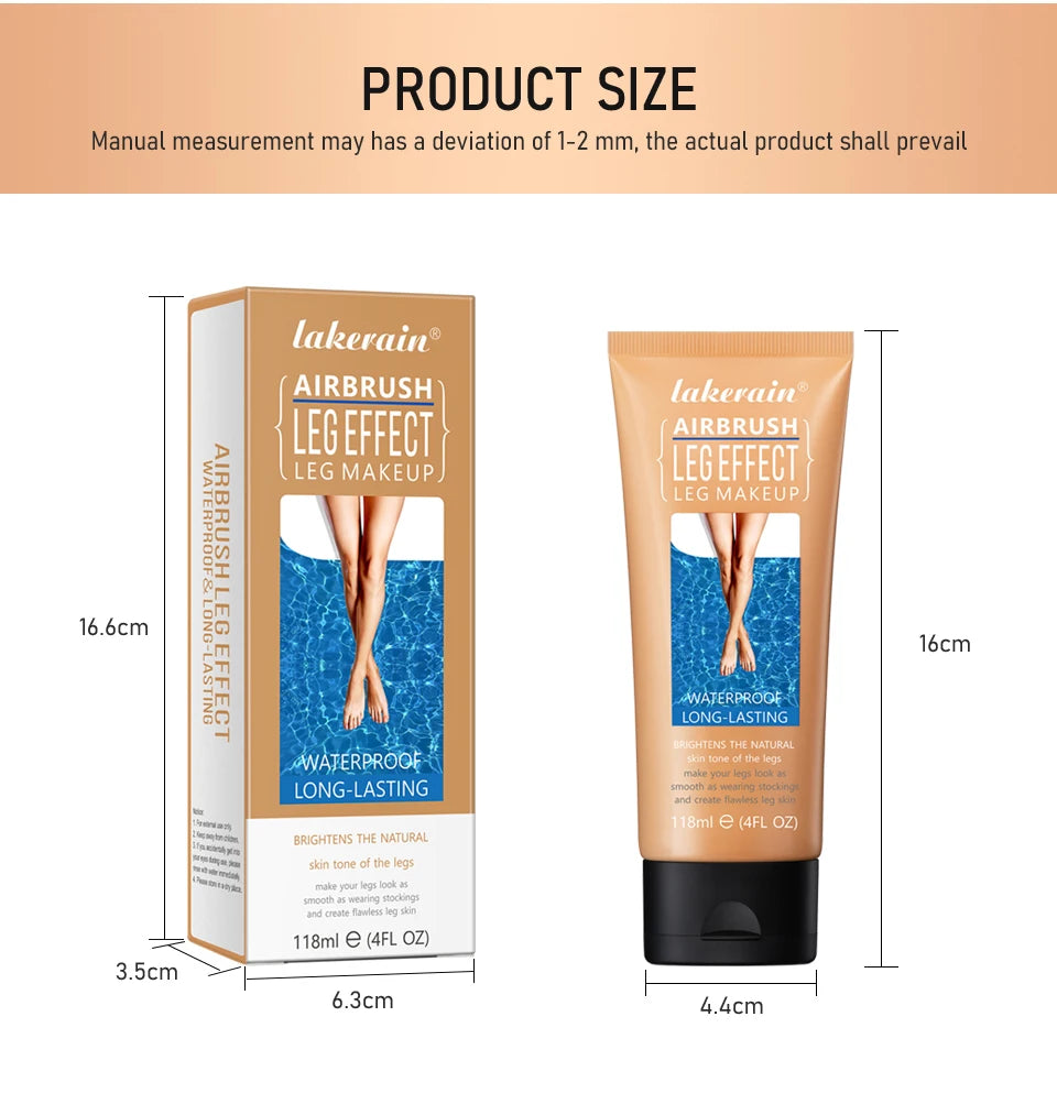 116ml Leg Makeup Waterproof Long Lasting Body Foundation Even Skin Tone Medium Bronze Tanning Cream Anti-Transfer