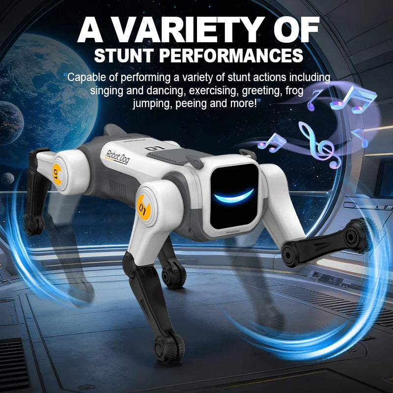 Remote Control Stunt Robot Dog, Singing & Dancing Smart RC Robot Pet Toy,