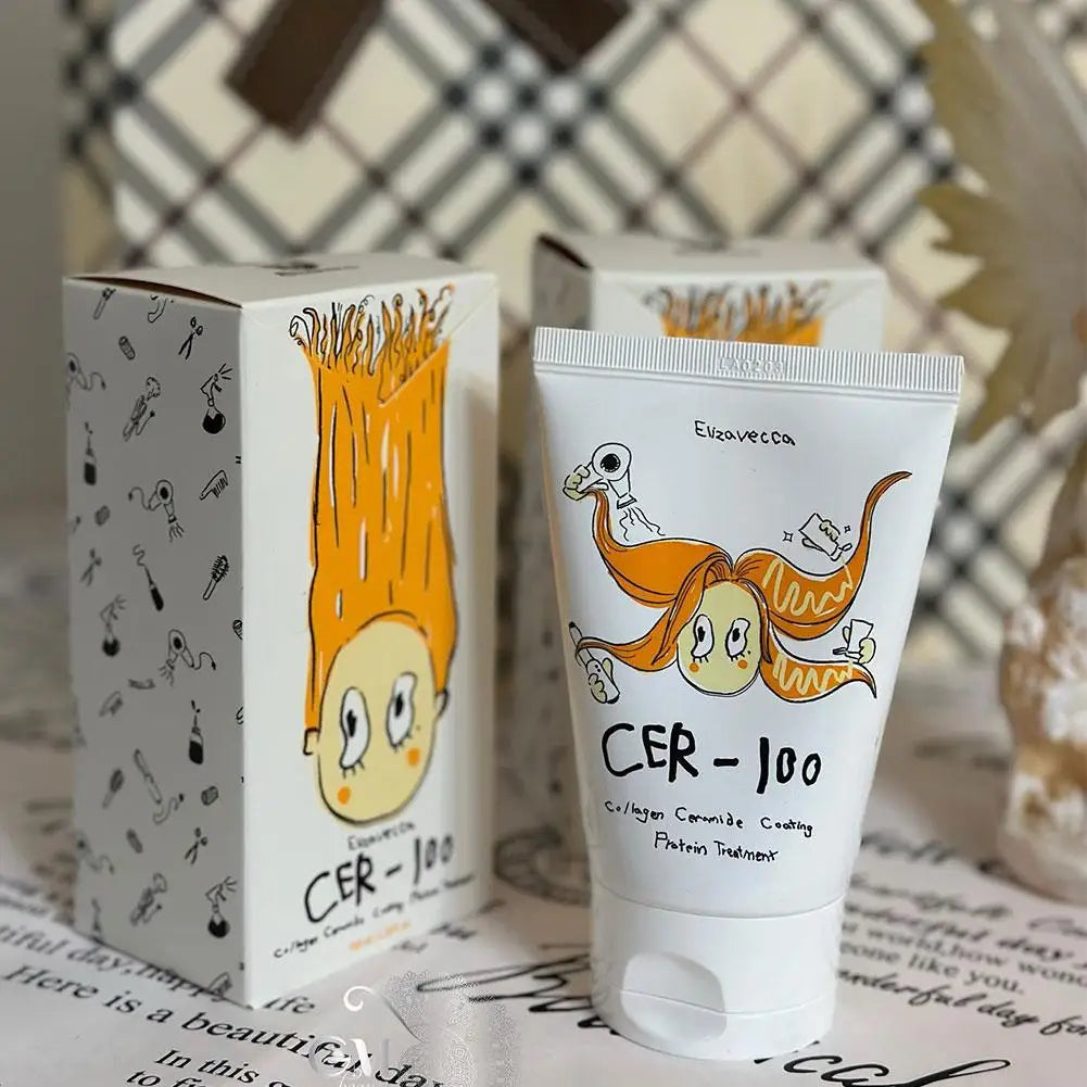 Collagen Hair Treatment Mask Natural Ingredient Korean Hair Care Preventing Hair Breakage Improving Frizz Hair Mask