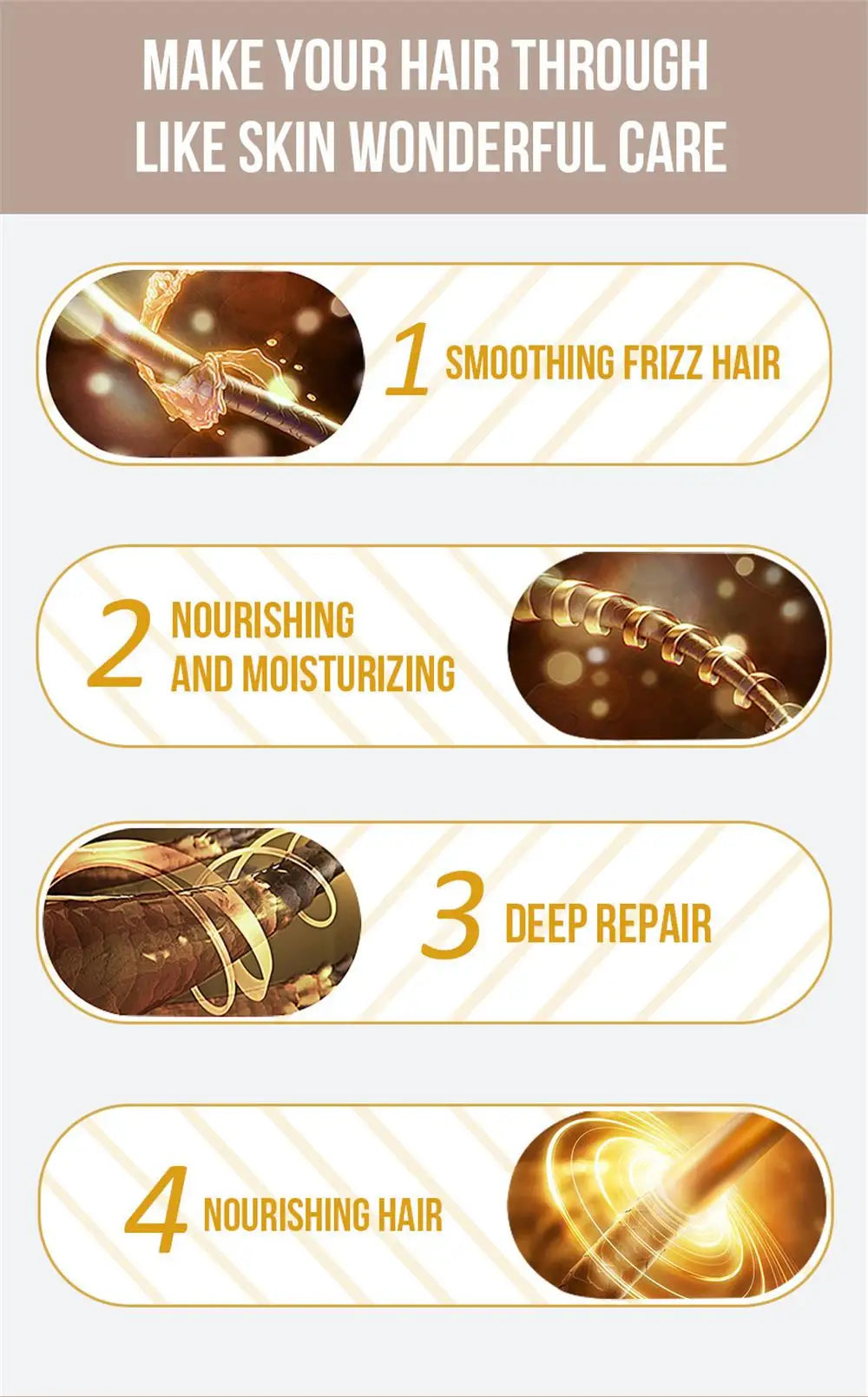 5 Seconds Repair Damaged Frizzy Hair Soft Smooth Shiny Nutrition Deep Moisturize Nourishing Hair Care