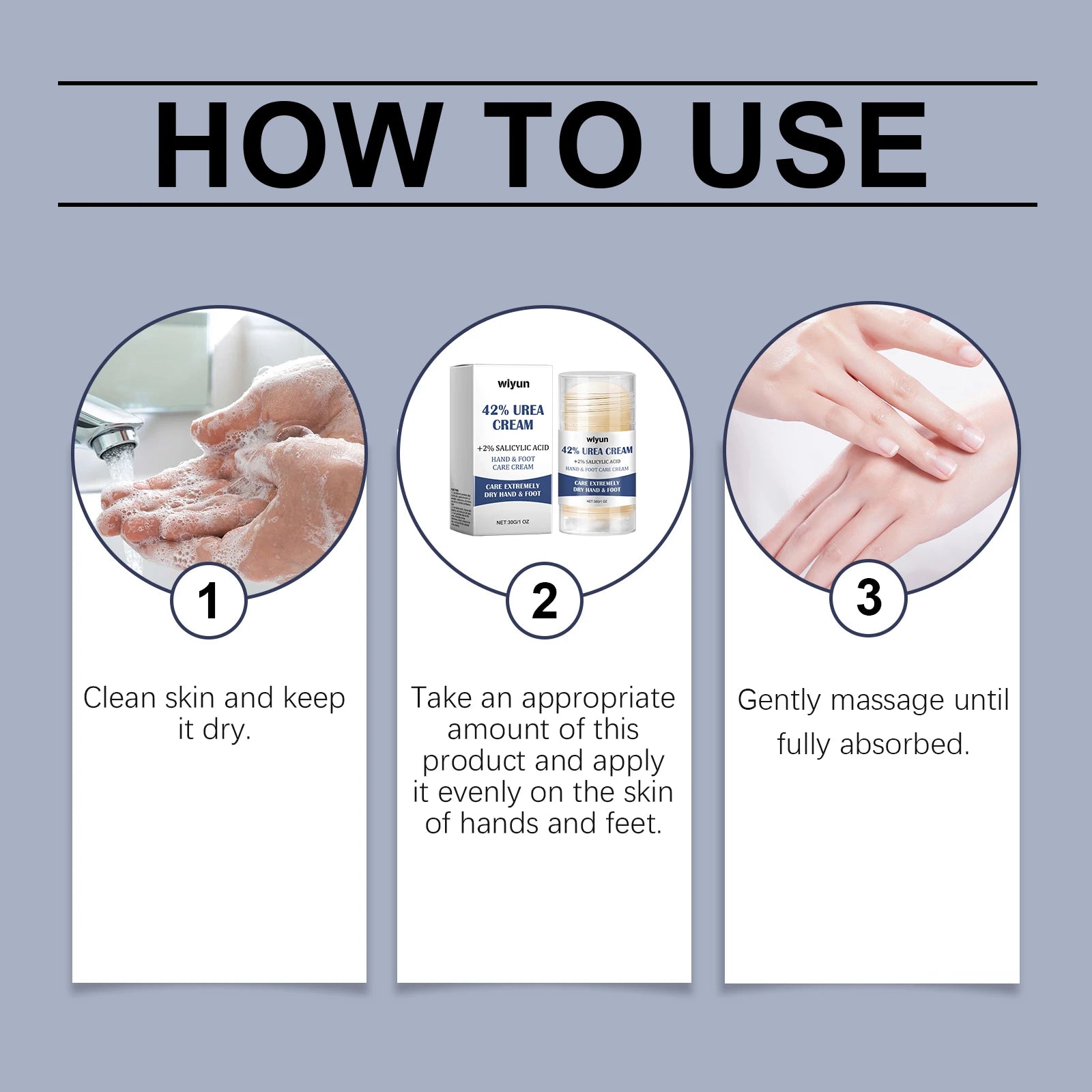 Crema en barra para manos y pies con 42 % de urea. Hidratante, exfoliante, suavizante, alivia la sequedad, repara los talones agrietados e hidrata profundamente la piel de los pies.