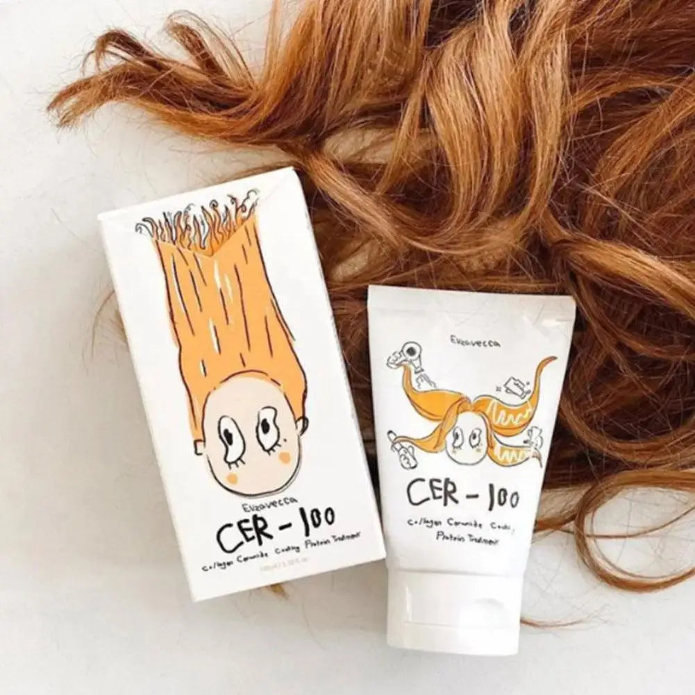 Collagen Hair Treatment Mask Natural Ingredient Korean Hair Care Preventing Hair Breakage Improving Frizz Hair Mask