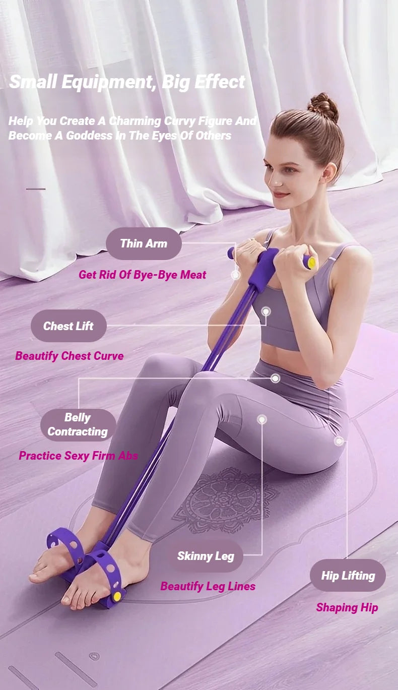 Equipment Yoga Abdominal Strengthening Elastic Band Tension Rope