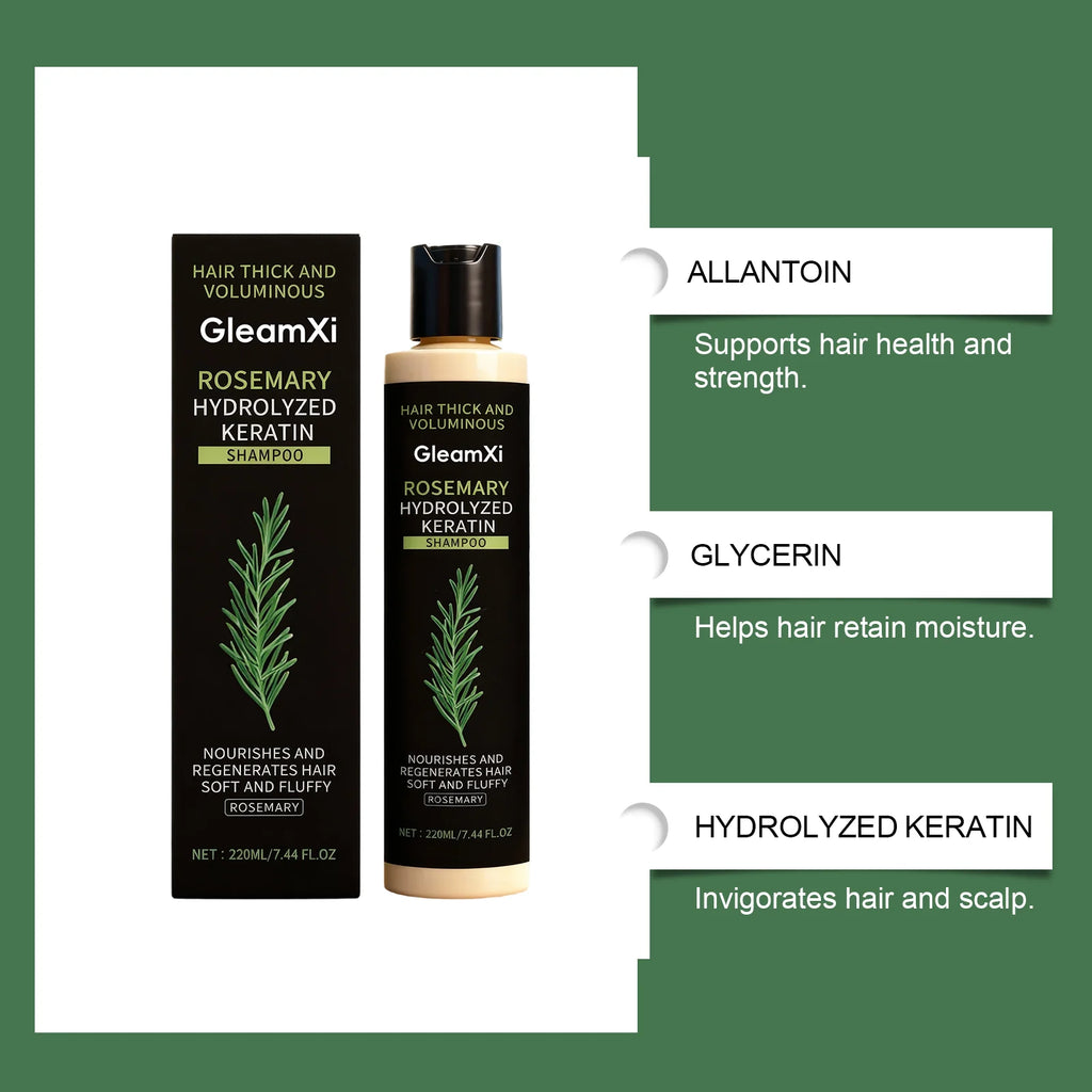 Champú Voluminizador de Romero y Queratina, Nutritivo y Reparador, 220 ml