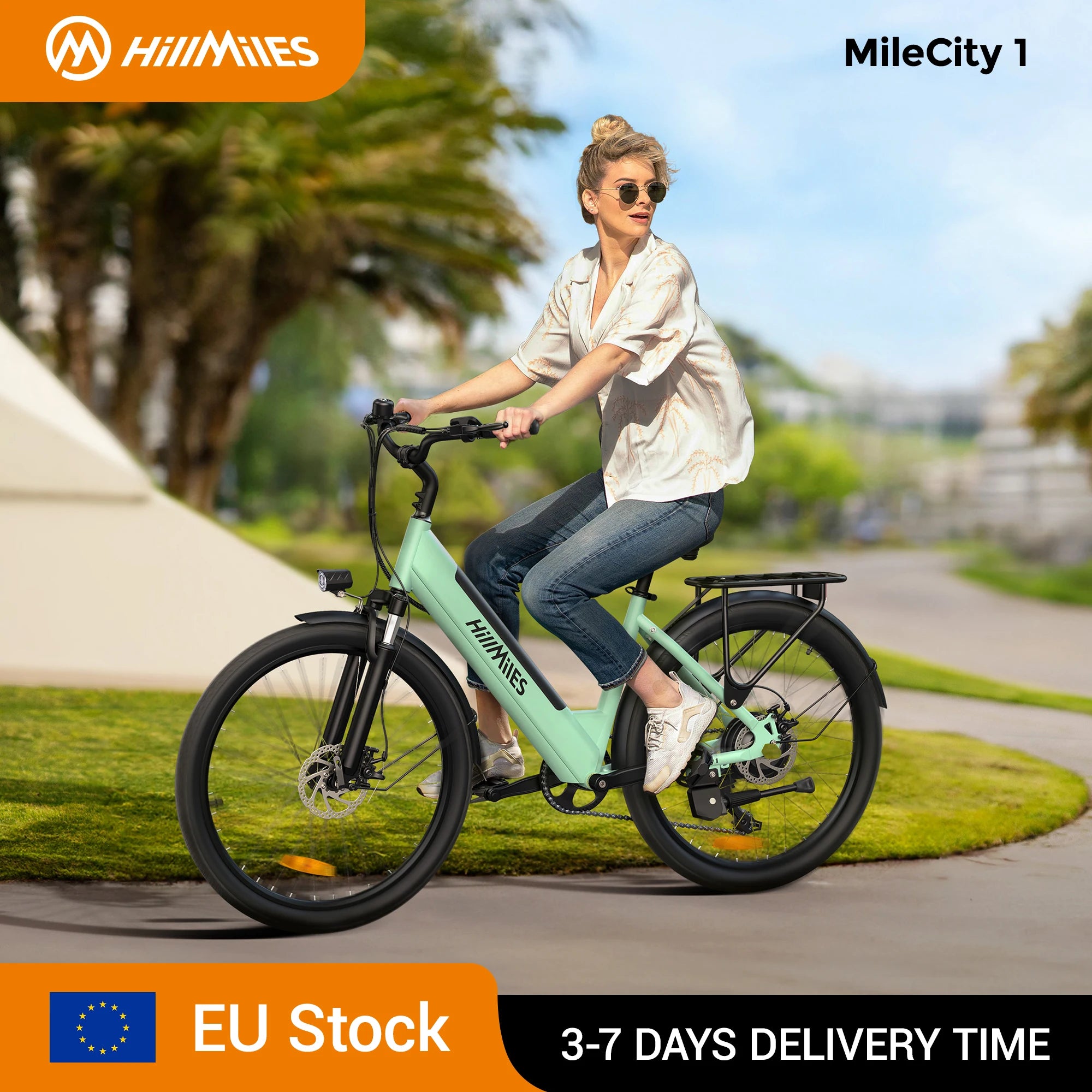 "Electric Bike for Comuting, 120km Range, 250W, 36V 13Ah Battery, Speed 25 km/h, 7 Gears, Disc Brakes E-bike