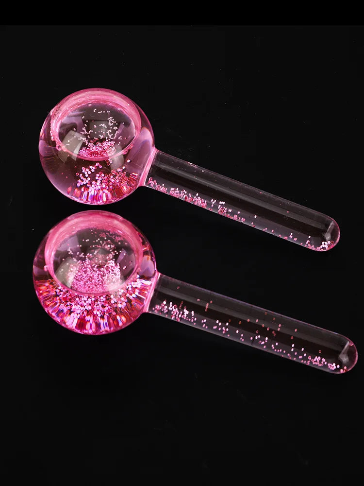 2PCS/Beauty Crystal Ball Facial Cooling Ice Globes Water Wave Face and Eye Massage Skin Care