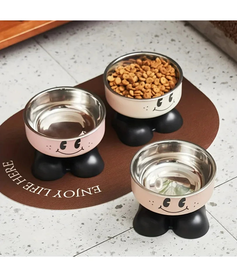 Bowl Stainless steel Food Water Bowls Raised No Spill Pet Feeder bowl for Puppy