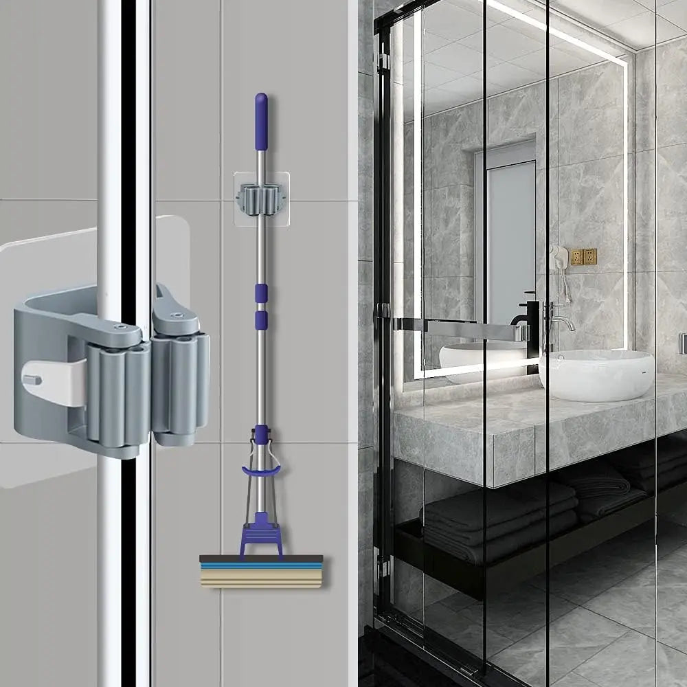 Mop Rack Broom Hanger Hook Kitchen Bathroom Organization Home Organizer Accessories