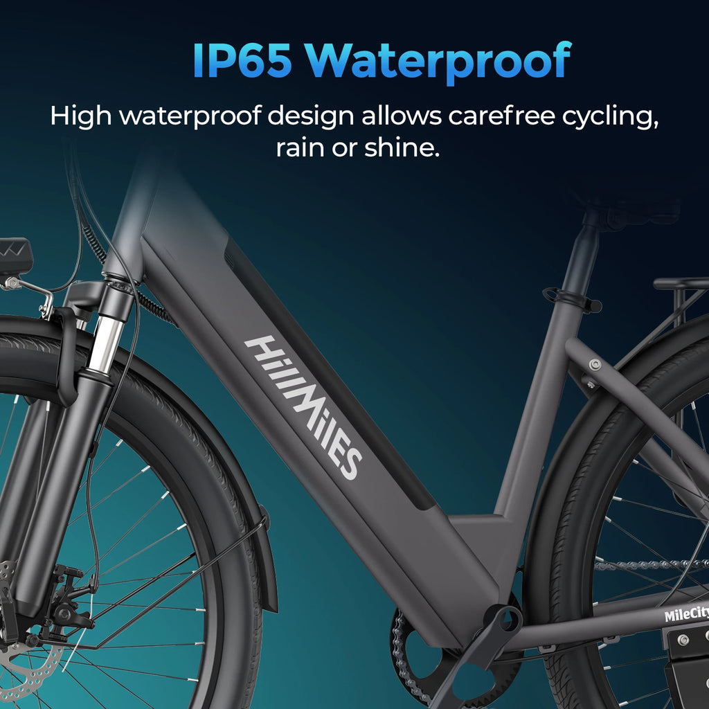 HillMiles MileCity 1 26 "Step-Through Electric Bicycle, Electric Bike with Up to 120 km Range, 250W Motor, 36V 13Ah Battery, 25 km/h, 7-Speed Gear, Disc Brakes, E-bike for Urban Commute, Shipped from Germany