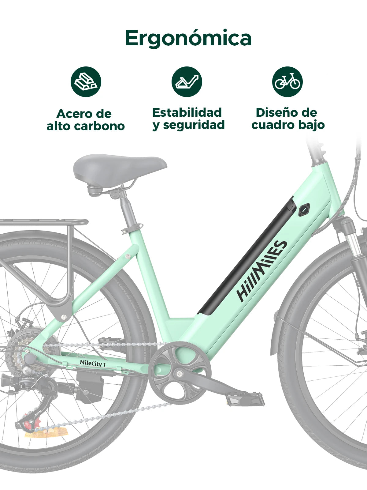 "Electric Bike for Comuting, 120km Range, 250W, 36V 13Ah Battery, Speed 25 km/h, 7 Gears, Disc Brakes E-bike