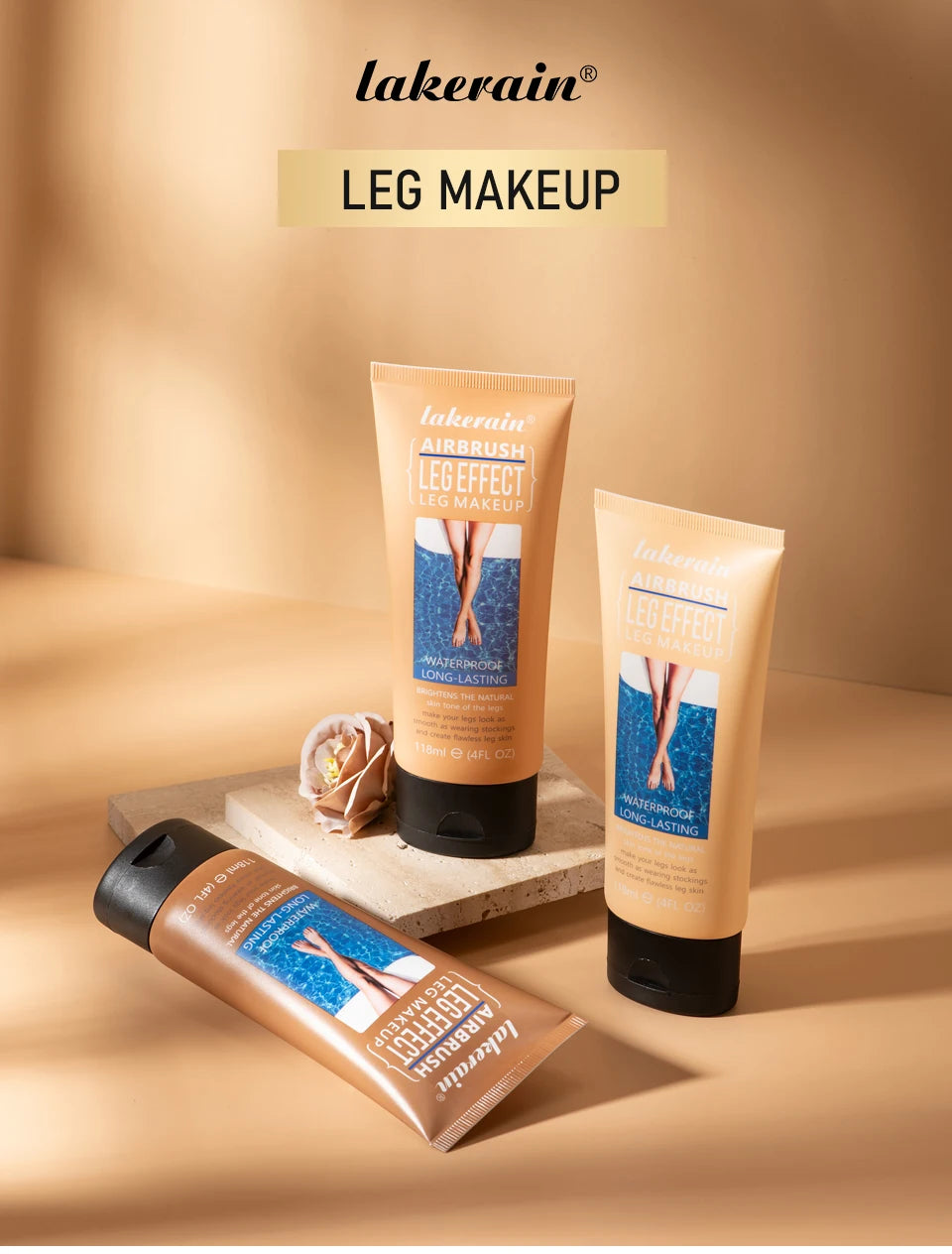 116ml Leg Makeup Waterproof Long Lasting Body Foundation Even Skin Tone Medium Bronze Tanning Cream Anti-Transfer