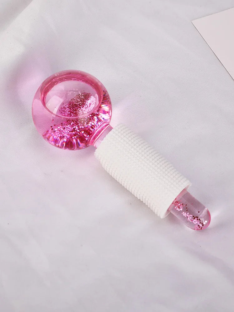 2PCS/Beauty Crystal Ball Facial Cooling Ice Globes Water Wave Face and Eye Massage Skin Care