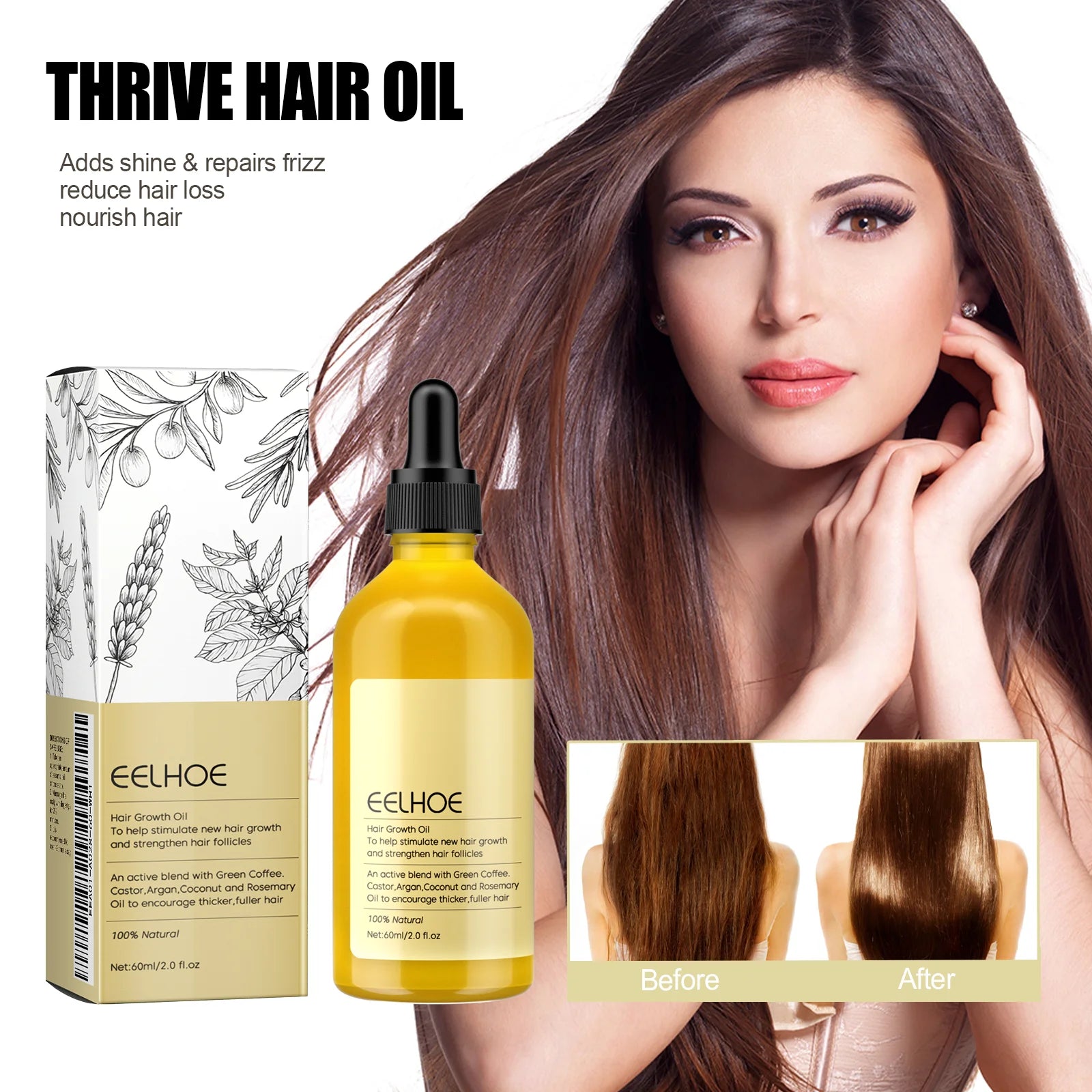 Anti Hair Loss Treatment For Thicker Hair Repairing Dry Damaged Hair Scalp Care With Argan Oil