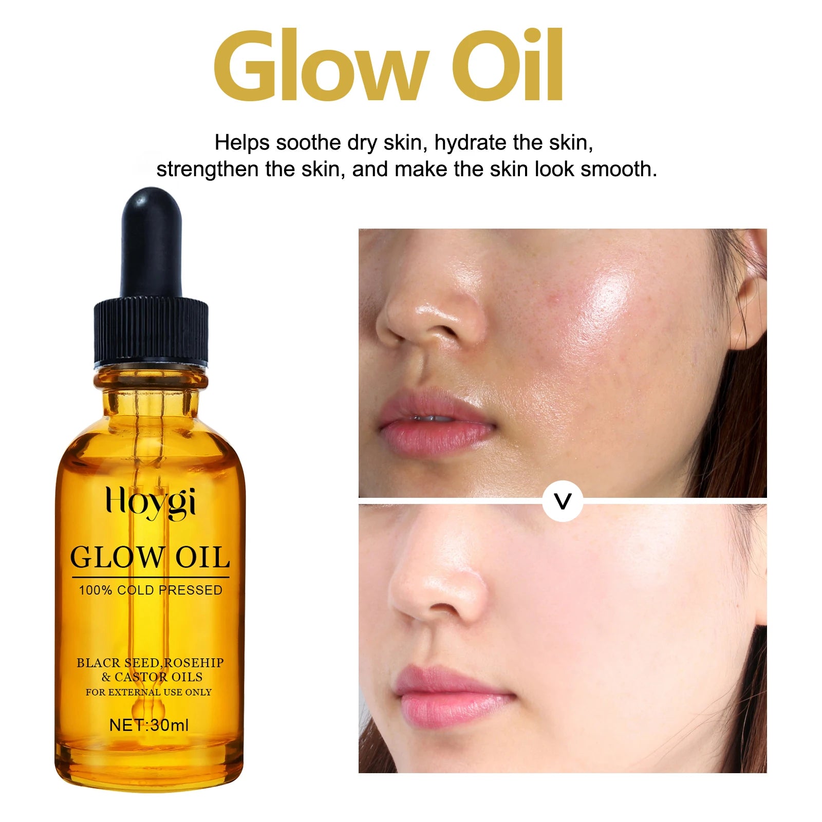 Treatment Hydrating Moisturizer Wrinkle Reducer for Dry Skin Rosehip Oil Brightening 30ml Non Greasy