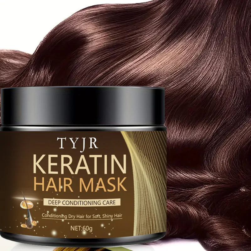 Mascarilla Capilar de Queratina para Cabello Seco, Encrespado o Dañado, 30 g/60 g