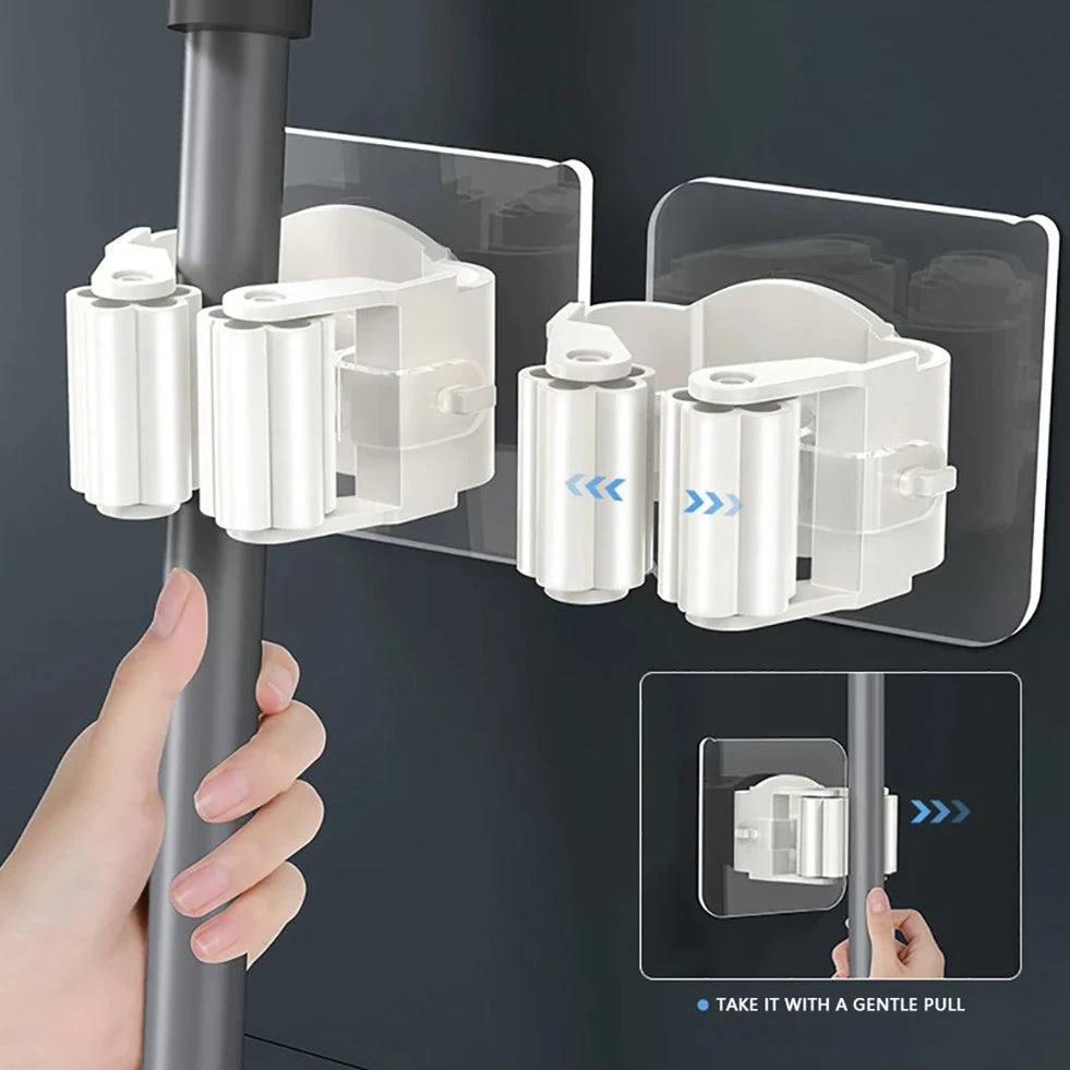 Mop Rack Broom Hanger Hook Kitchen Bathroom Organization Home Organizer Accessories