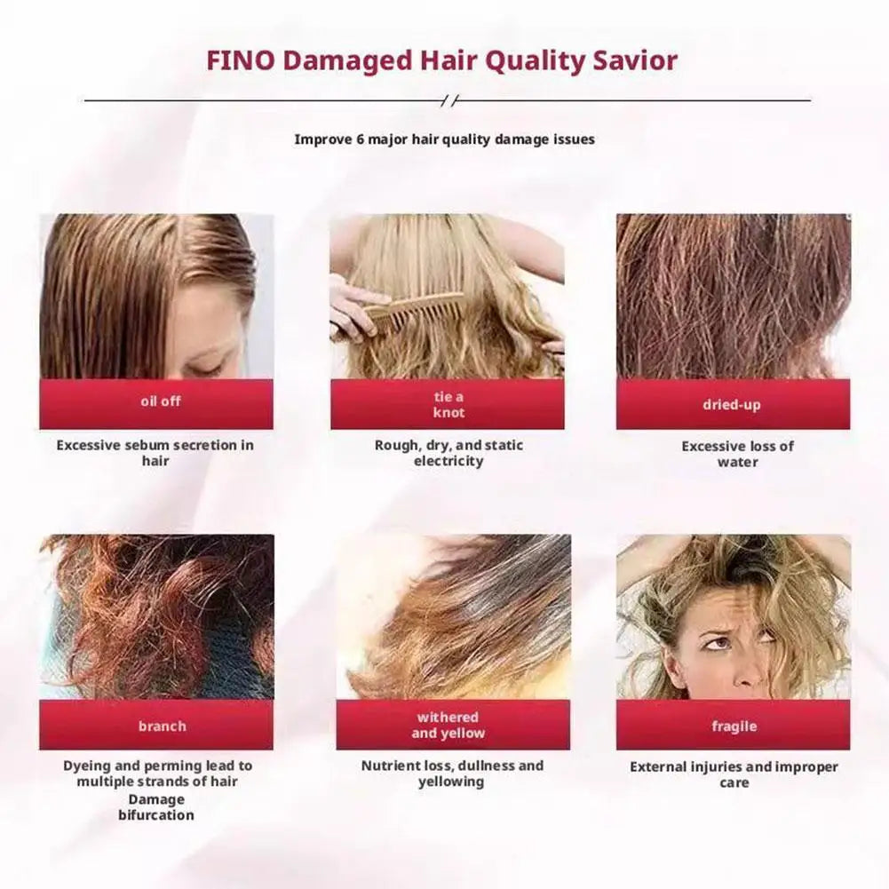 Japanese Fino Moisturizing Shampoo Conditioner Hair Care Anti-Dandruff,Oil Control,Volume Fluffy Improve Frizz Repair Split Ends