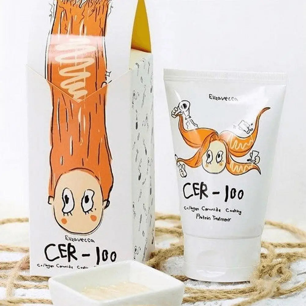 Collagen Hair Treatment Mask Natural Ingredient Korean Hair Care Preventing Hair Breakage Improving Frizz Hair Mask