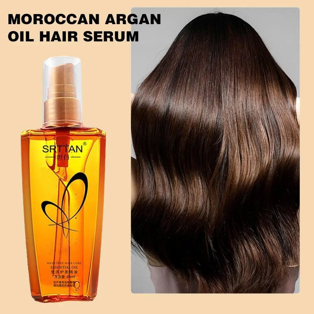 Moroccan Argan Oil Hair Serum Lightweight Hair Oil Mist For Split End Frizzy Hair Flyaways Gloss Shine Repair Hair Oil Smooth