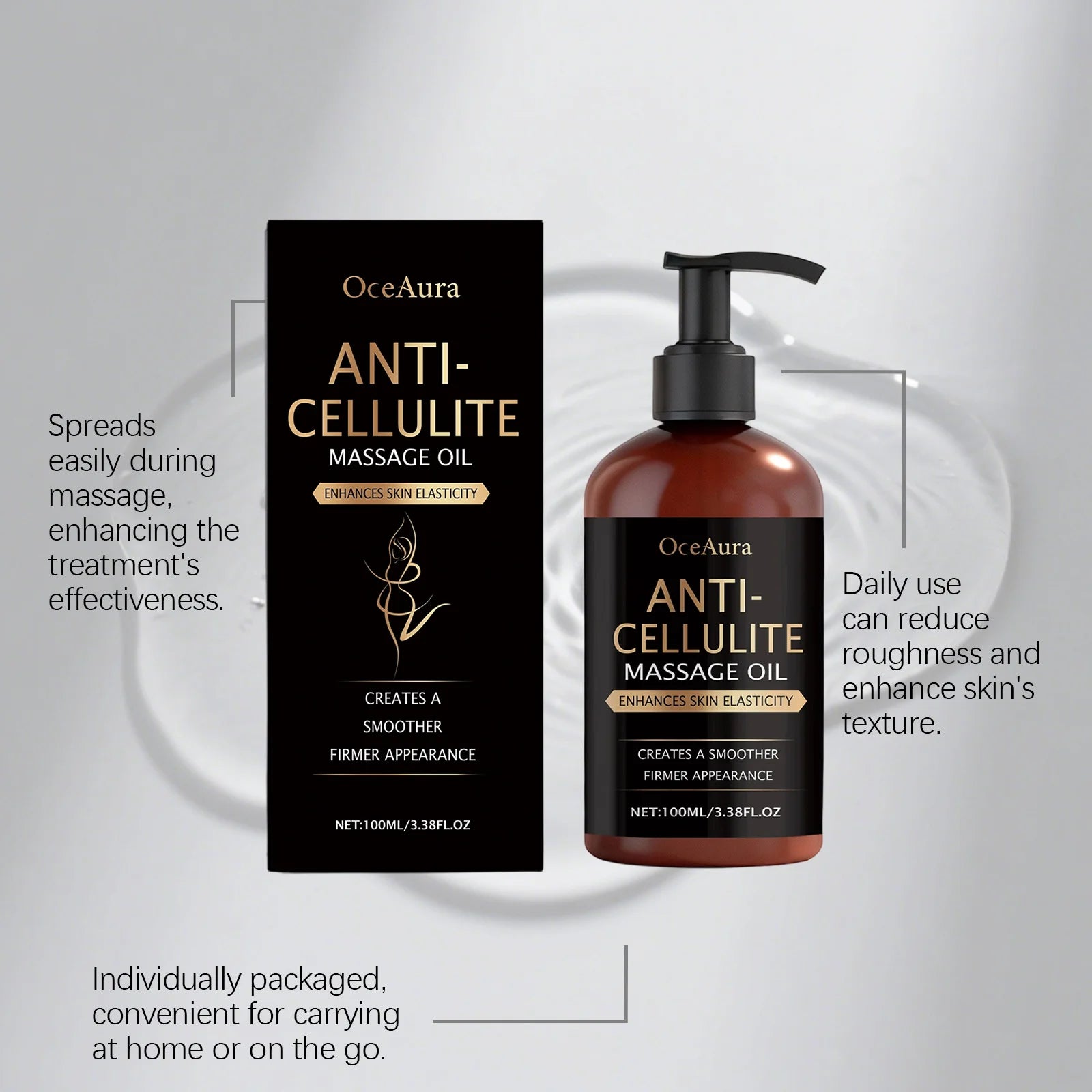 Oil Anti Cellulite Improve Sagging Tightening Nourishing Dry Skin Brightening Body Hydrating Massage Essential Oil