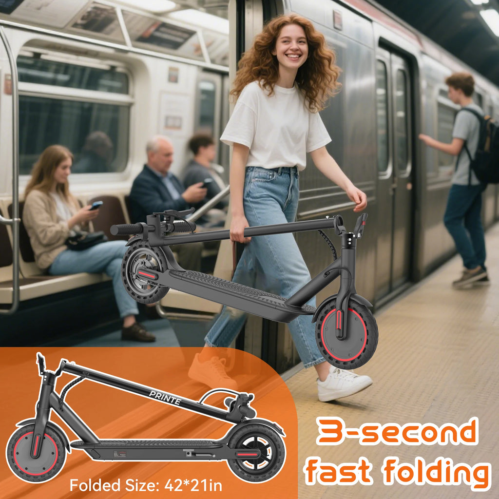Electric Scooter With Seat Storage Bag 350W 36V 5.2Ah 19/MPH 16Miles Range APP Control Commute E-Scooter