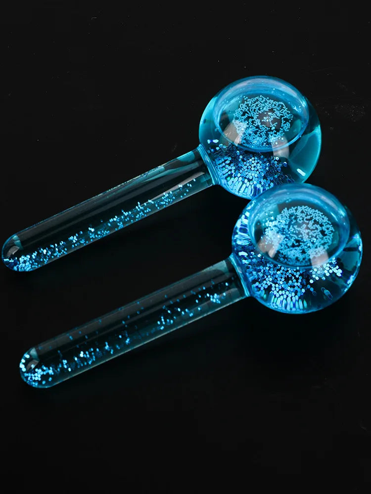 2PCS/Beauty Crystal Ball Facial Cooling Ice Globes Water Wave Face and Eye Massage Skin Care