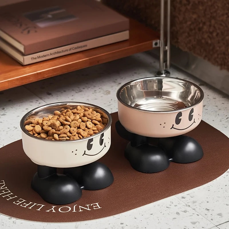 Bowl Stainless steel Food Water Bowls Raised No Spill Pet Feeder bowl for Puppy