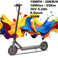 Electric Scooter With Seat Storage Bag 350W 36V 5.2Ah 19/MPH 16Miles Range APP Control Commute E-Scooter